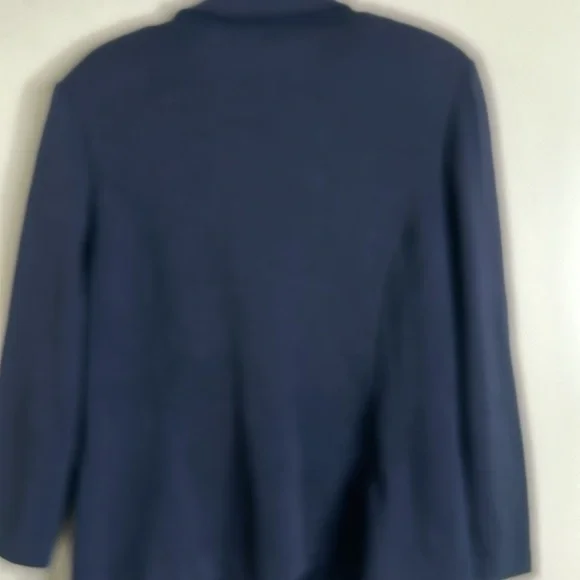 ST. Jone basic navy blue gold button knit jacket size 12